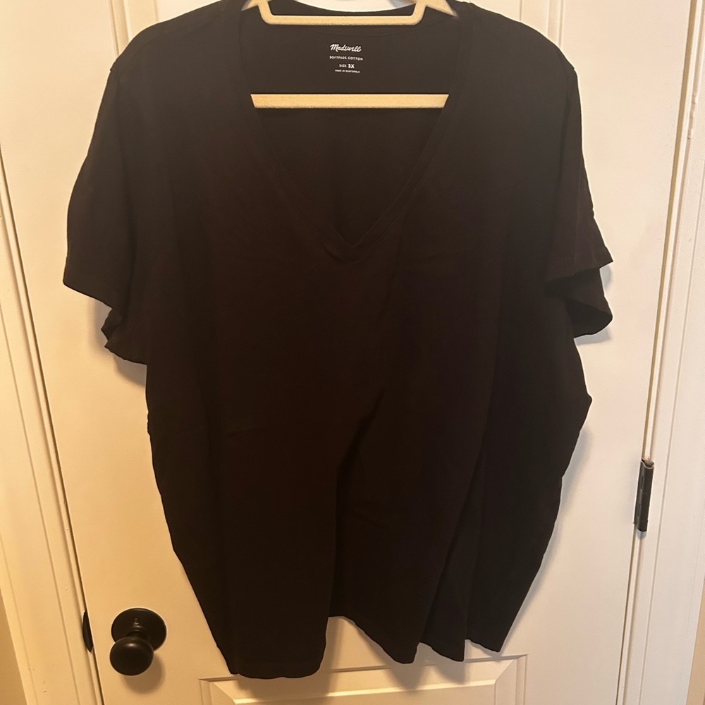 Madewell Black V-Neck T-Shirt